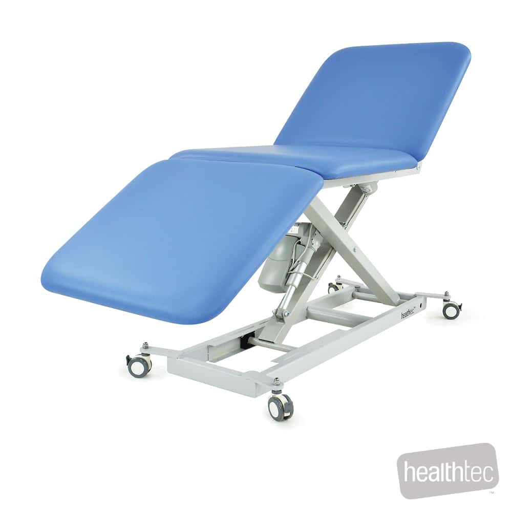 HEALTHTEC LYNX GP3 EXAMINATION COUCH/TABLE 3 SECTION  610MM WIDE, 250 SWL - ALL ELECTRIC (53661T)