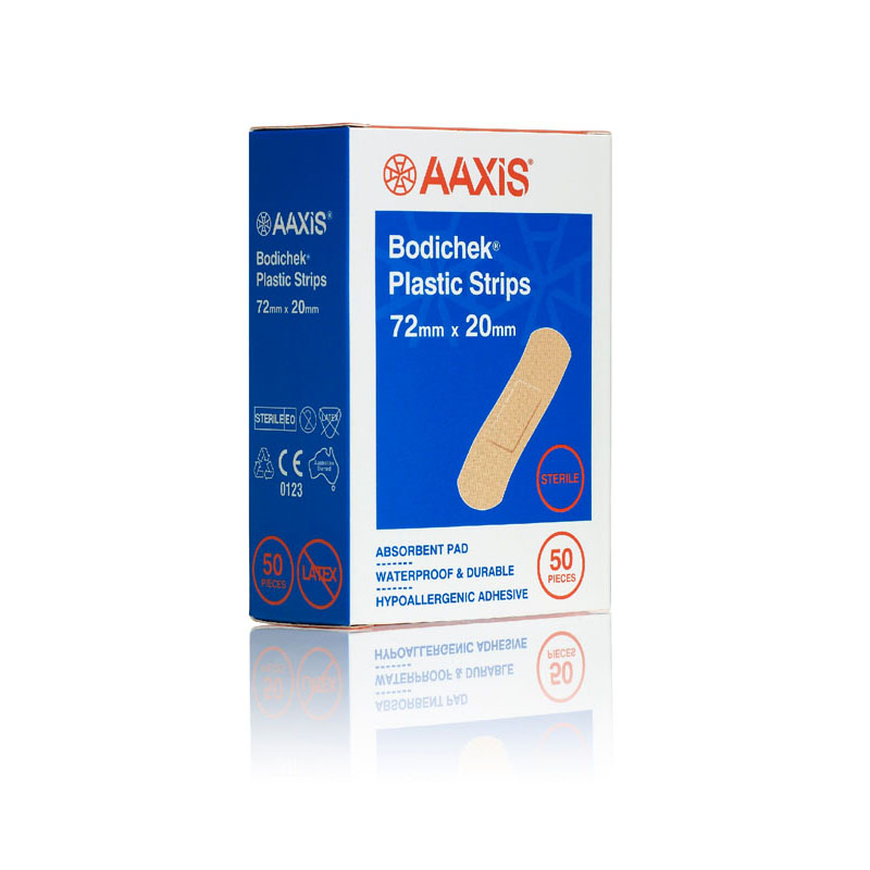 BODICHEK BAND AID PLASTIC STRIPS 72 X 20MM - Box of 50 (13010003)