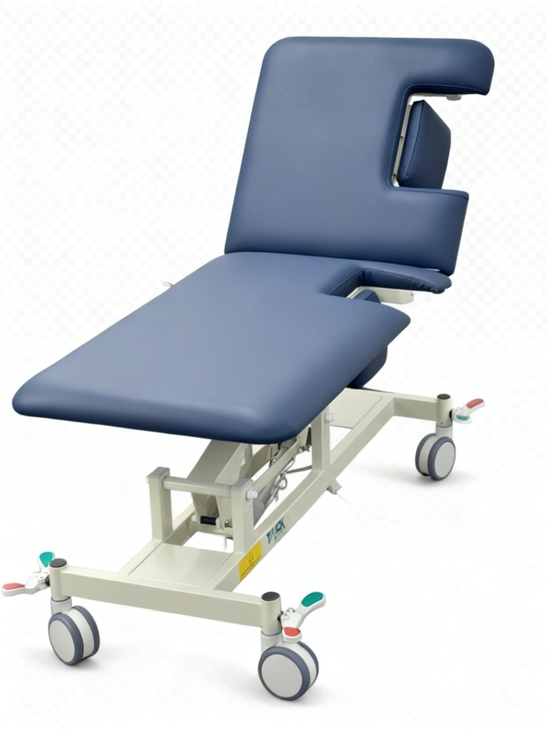 TASK MEDICAL Cardiology Couch / Table With Cut Out in Back Rest & Body Section 2 Section, 70cm Wide