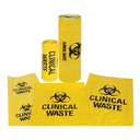 CLINICAL WASTE BAGS YELLOW 55 LITRE 50UM THICK 990X565MM - 50