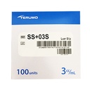 TERUMO SYRINGE 3ML LUER SLIP - 100 (SS+03S)