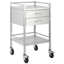 TASK STAINLESS STEEL TROLLEY 2 DRAWER 50(W)x50(D)x90(H)CM WK-TC001