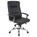 EXECUTIVE CHAIR GEORGIA, PU LEATHER, HIGH BACK, FIXED PADDED ARMS, 120KG RATING, BLACK (YS201)