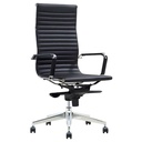 EXECUTIVE CHAIR NAPLES, PU LEATHER, HIGH BACK, FIXED PADDED ARMS, 120KG RATING, BLACK (YS116H)