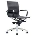 EXECUTIVE CHAIR NAPLES, PU LEATHER, MEDIUM BACK, FIXED PADDED ARMS, 120KG RATING, BLACK (YS116M)