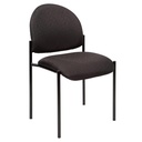 VISITOR CHAIR STACKER, PATTERNED FABRIC, STACKABLE, 120KG RATING, BLACK (YS11B)