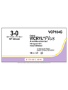 COATED VICRYL* PLUS ANTIBACTERIAL SUTURE ABSORBABLE VIOLET 3-0 45CM NON NEEDLED - BOX/12 (VCP104G)