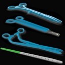 DISPOSABLE IUD INSERTION KIT - 1xPOZZI FORCEPS,1xCHERON FORCEPS, 1xLITTAUER SCISSORS &CH14 HYSTEROMETER PS323 BOX-10
